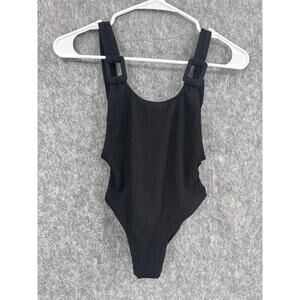 Aerie Swimwear NWT Rib Cut Black One Piece Swimsuit XXS Extra Extra Small NEW